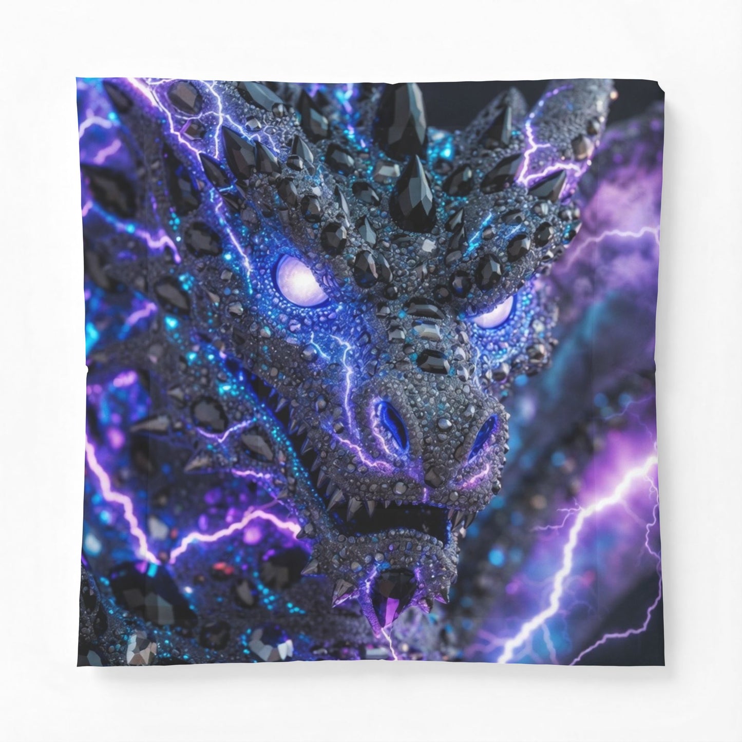 A Dragon Lightning Cotton Comforter – Purple Electric Fantasy Bedding