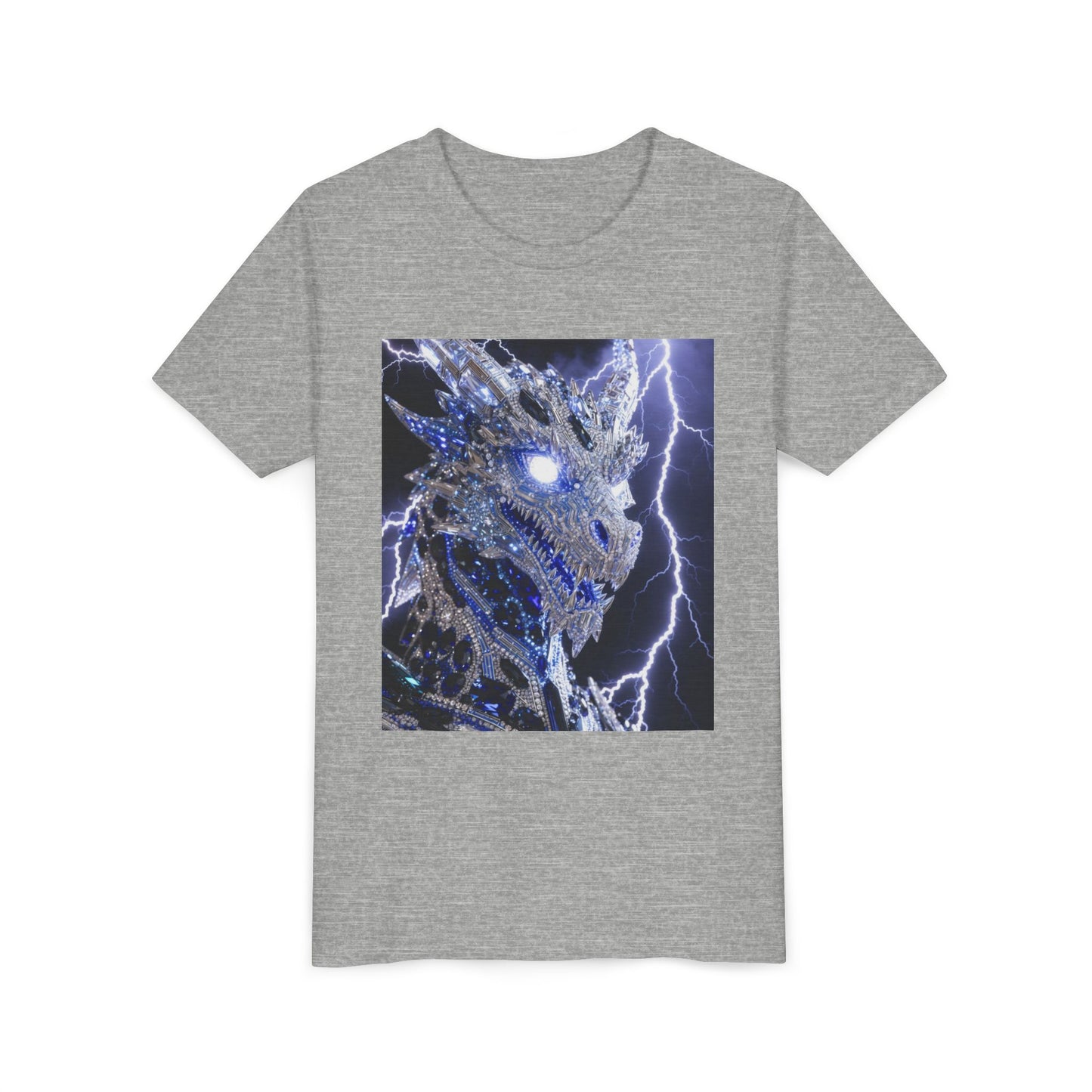 Lightning Dragon Youth Tee — Electric Dragon Graphic Shirt for Kids
