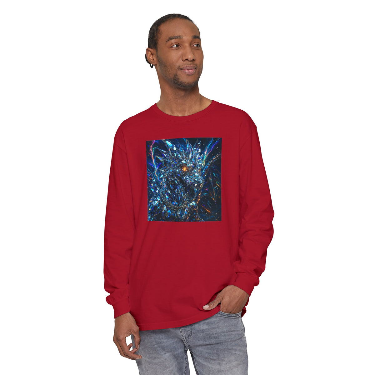 A Glass Dragon Garment-dyed Long Sleeve T-Shirt