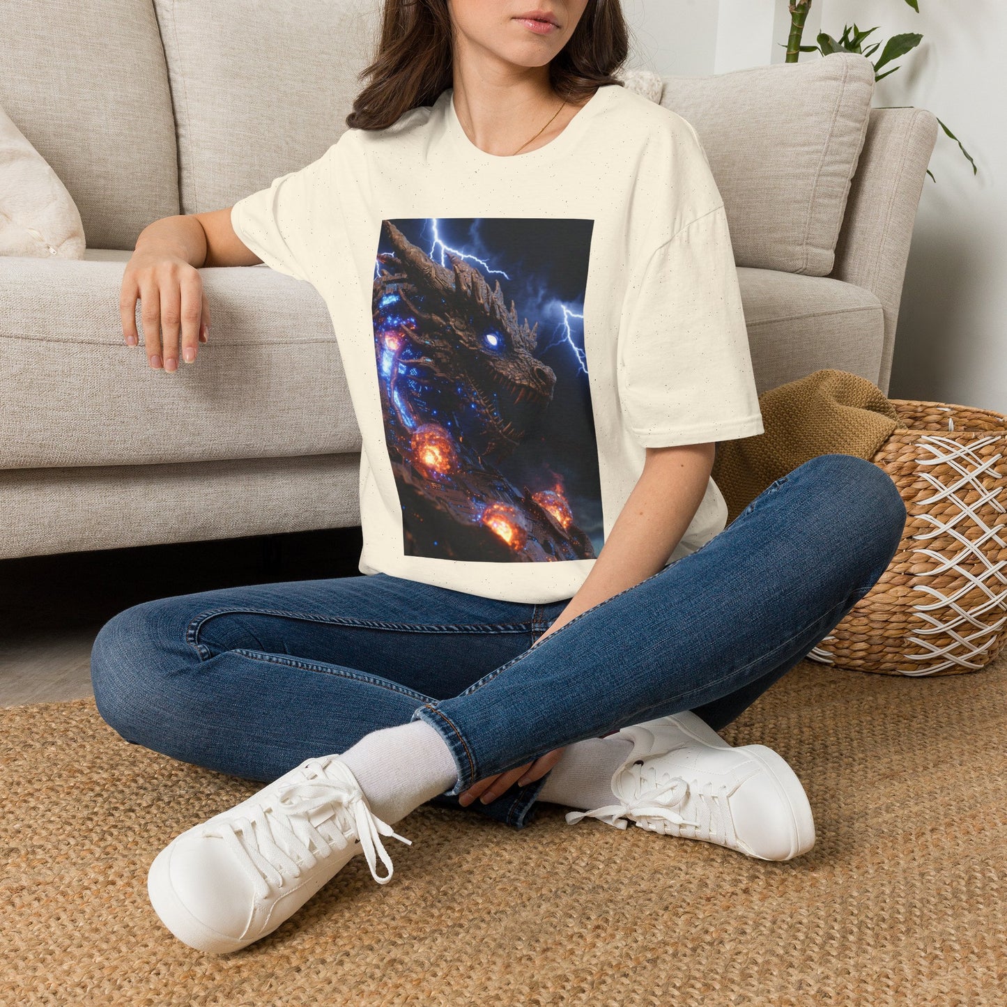 Godzilla Monster Tee — Electric Kaiju Face Graphic T-Shirt