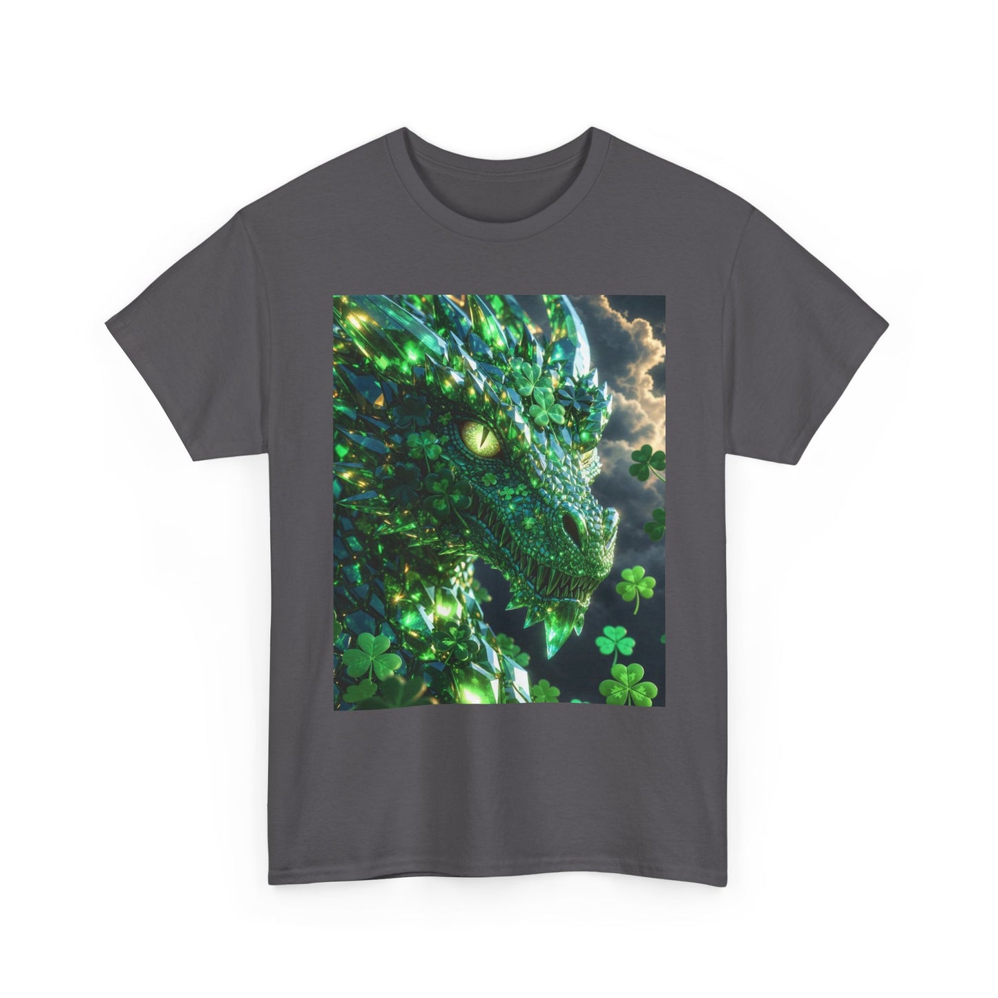St. Patrick’s Day Green Dragon T-Shirt — Lucky Shamrock Fantasy Tee