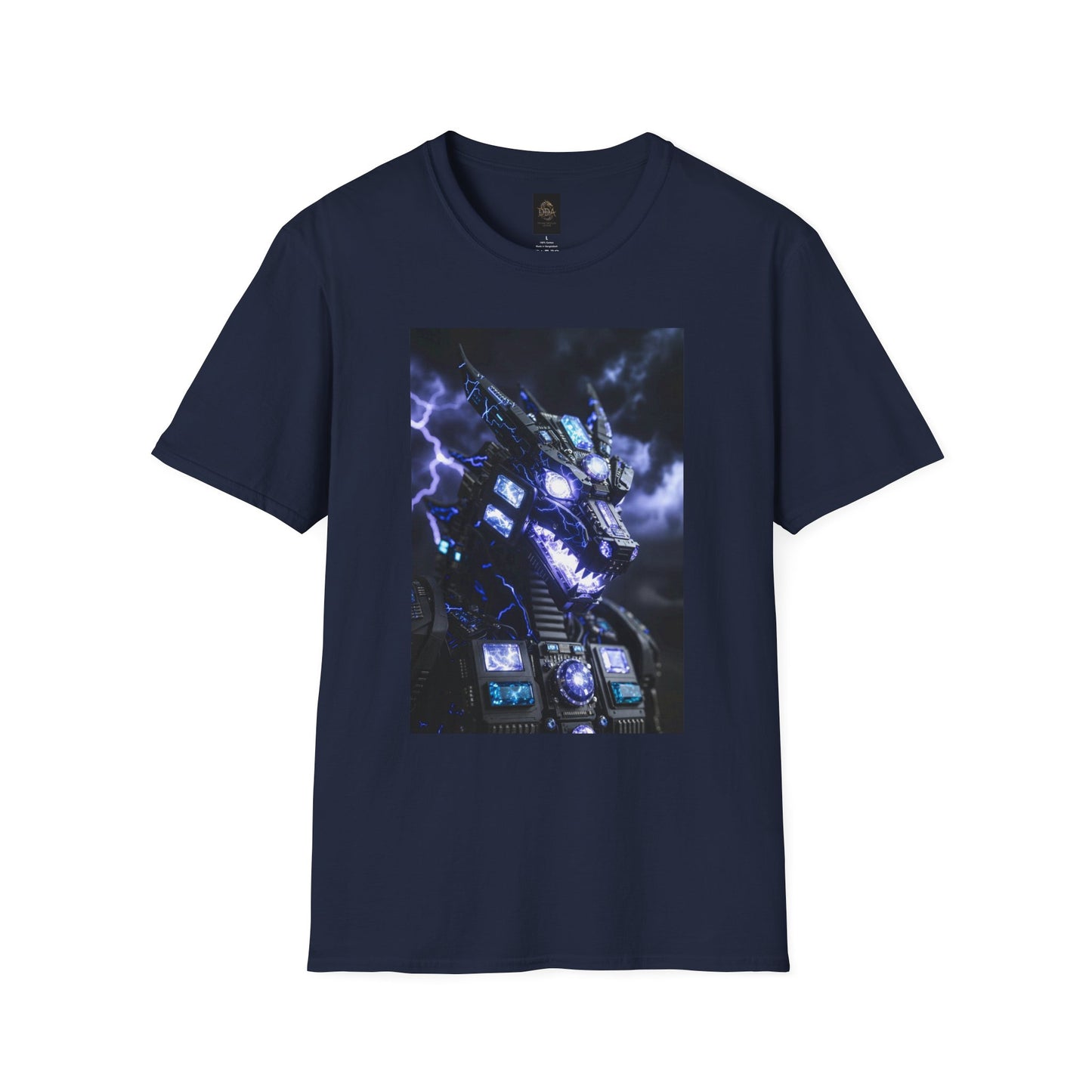 A Dragon Mech Lightning T-Shirt — Cyber Dragon Graphic Tee
