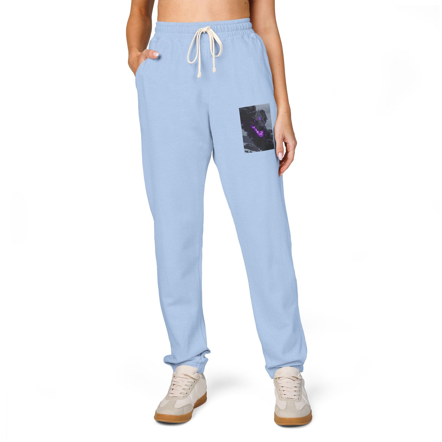 Ember Galaxy Sweatpants — Garment-Dyed Fleece Joggers with Pocket Art