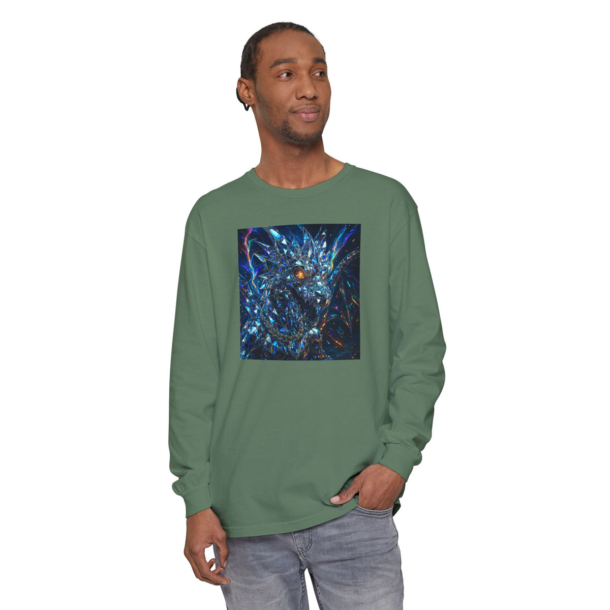 A Glass Dragon Garment-dyed Long Sleeve T-Shirt