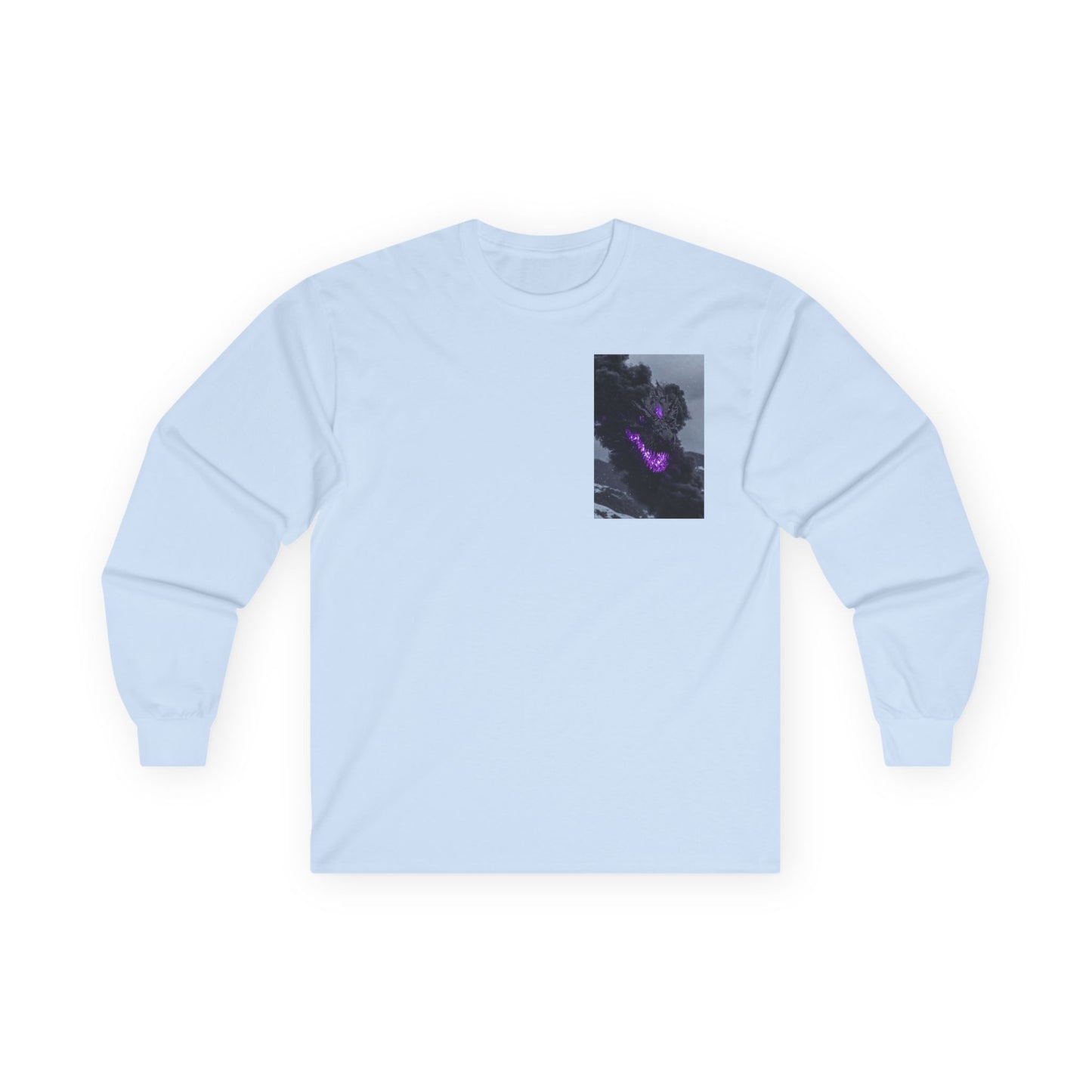 Galaxy DRAGON Pocket Long Sleeve Tee — Purple Nebula Chest Design
