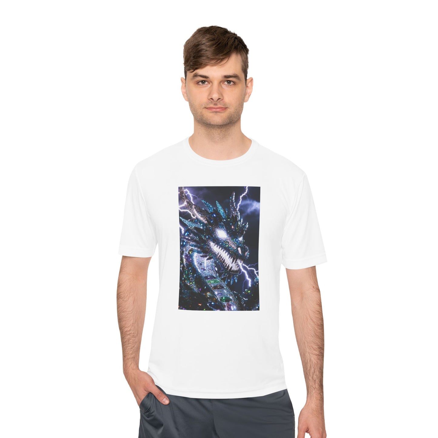 Lightning Dragon Graphic Tee — Cosmic Fantasy Dragon Shirt