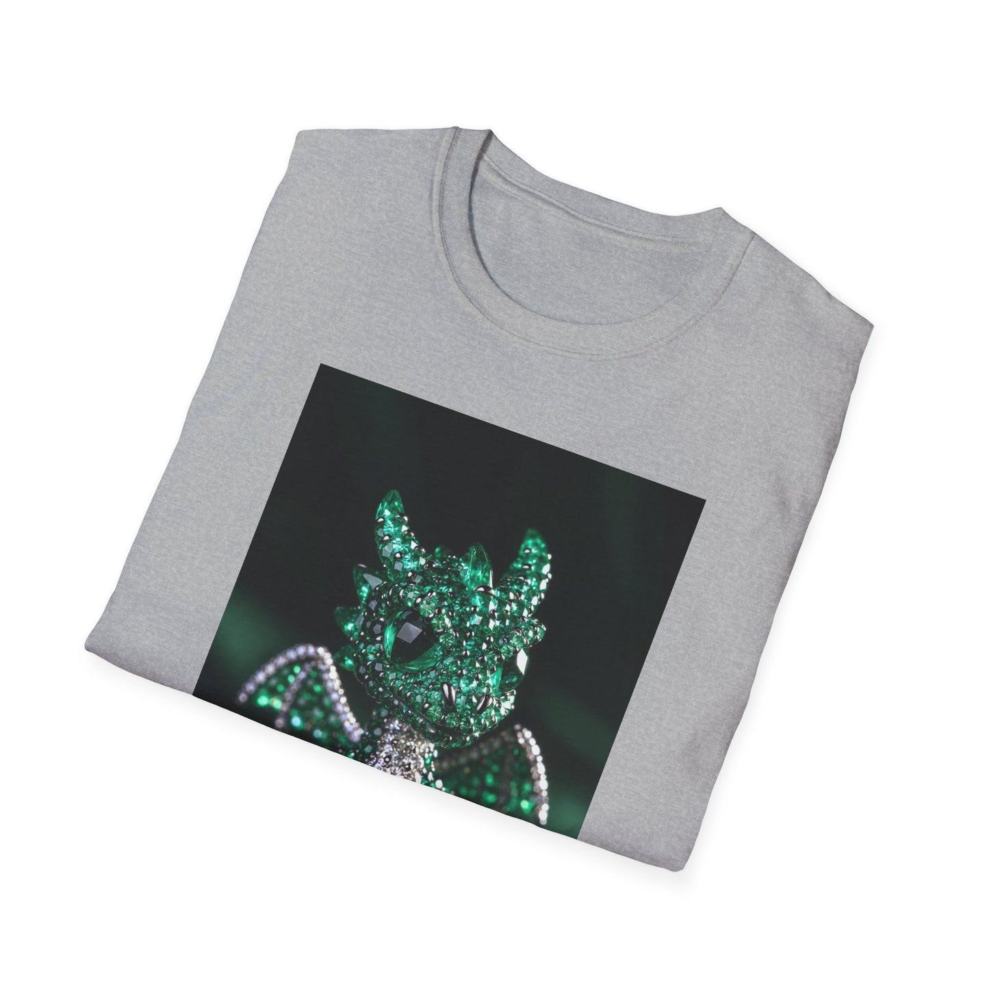 Emerald Storm Dragon T-Shirt — Neon Fantasy Dragon Graphic Tee