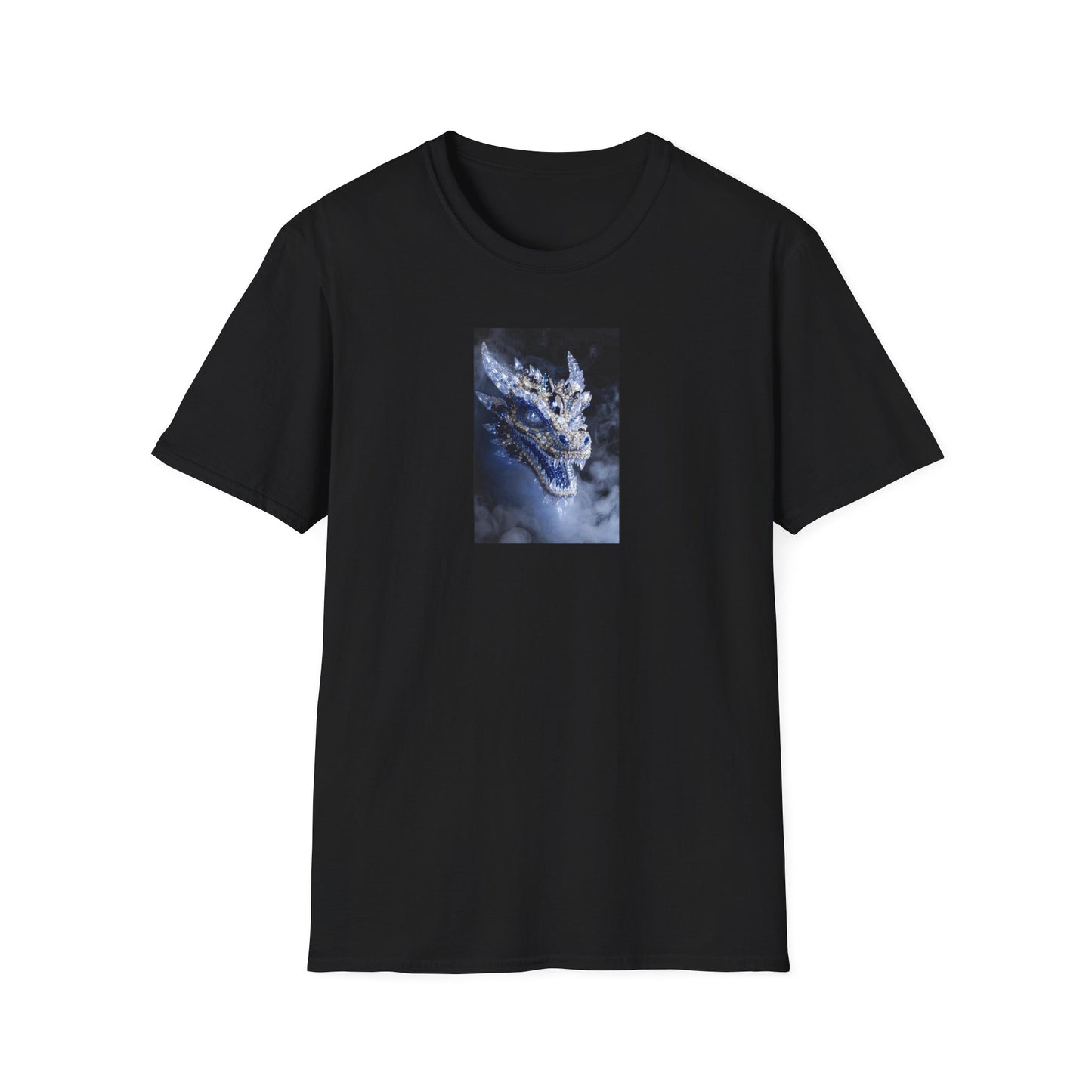 Dragon Portrait T-Shirt — Mystical Blue Dragon Art Tee