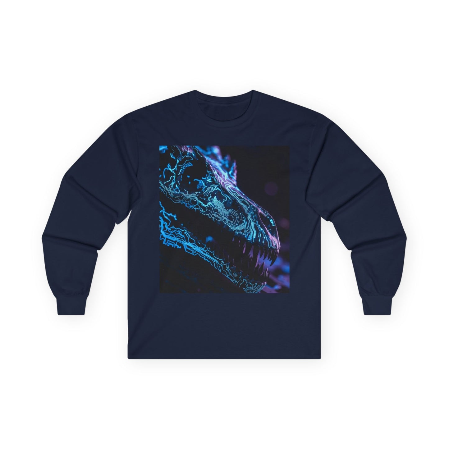 Dragon Neon Long Sleeve Tee — Cyberpunk Draconic Artwork
