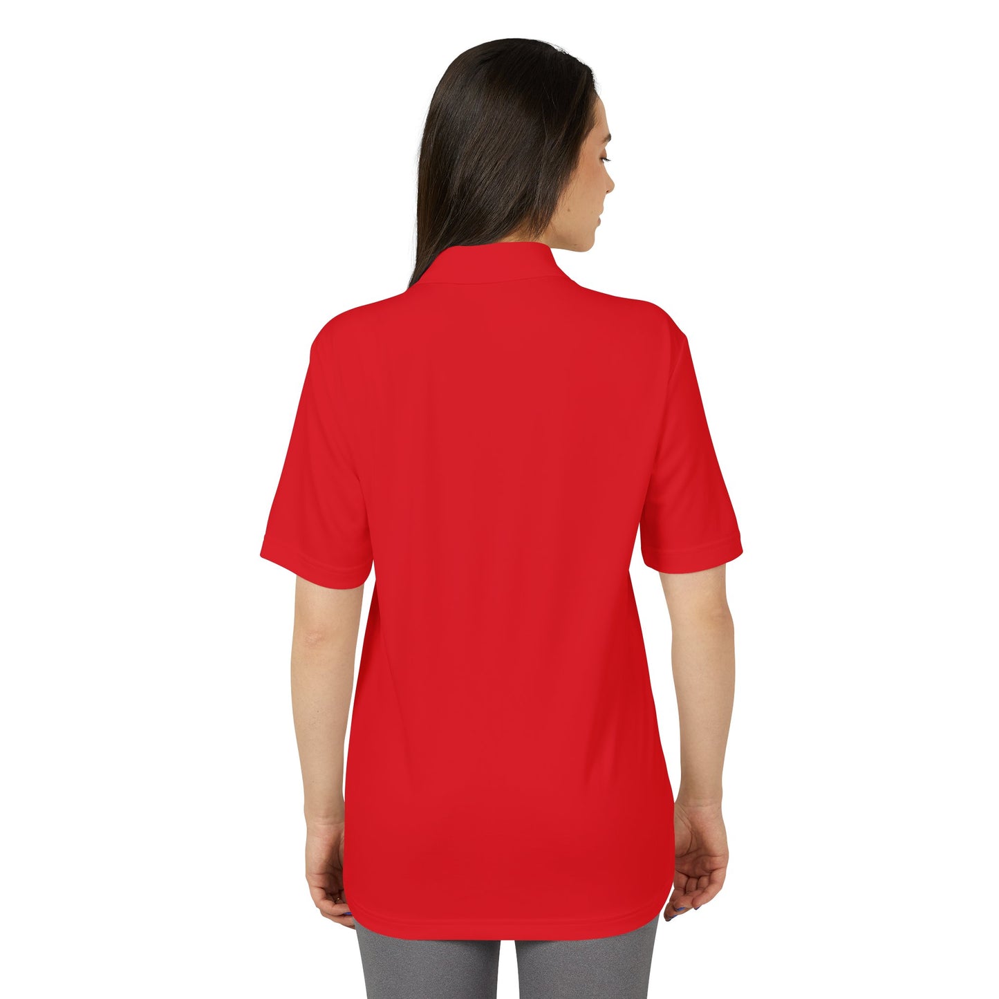 Adidas Performance Polo — Gold Crest Patch Chest Logo