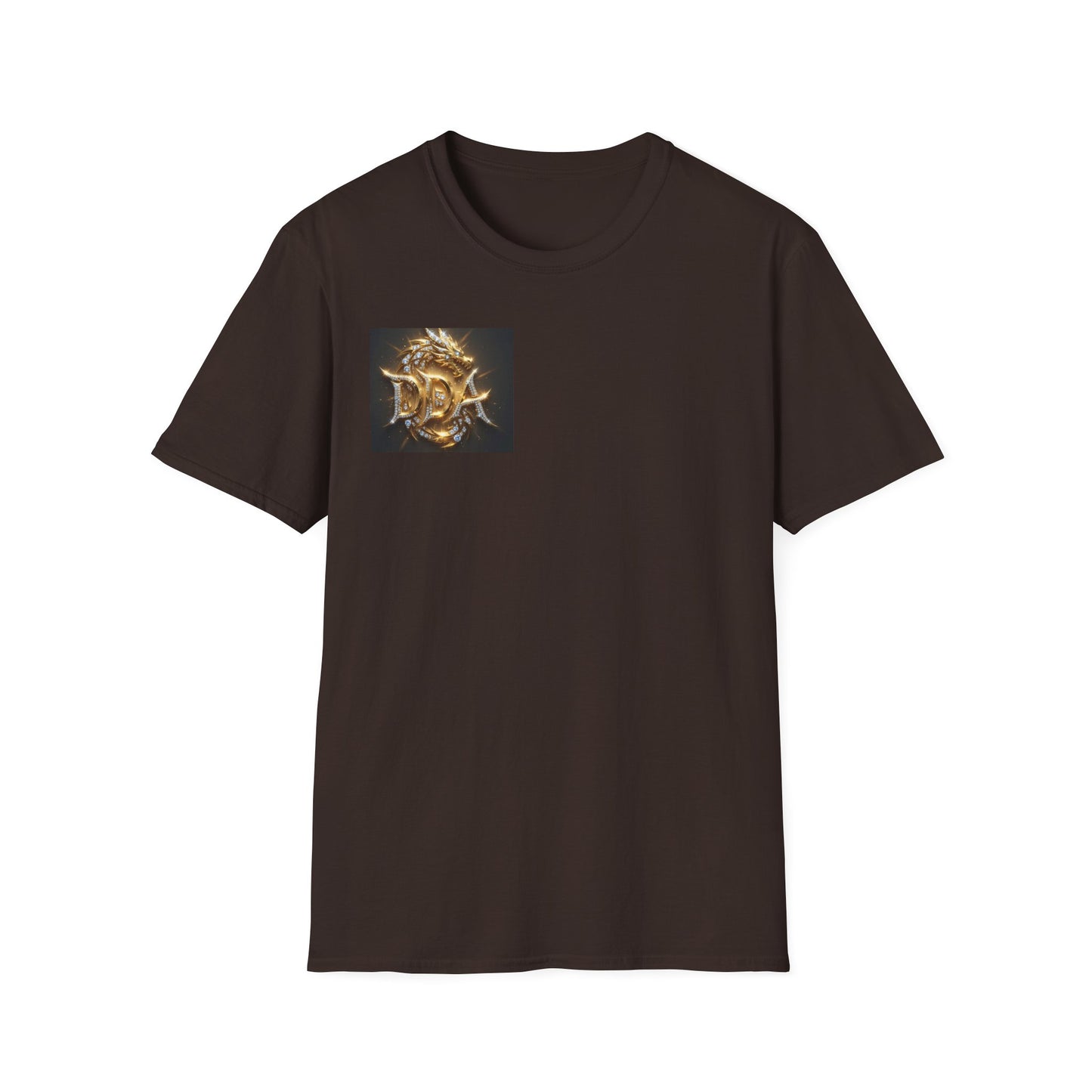#1 seller DDA DIVINE DRAGON ARMOR T-Shirt — Golden Dragon Emblem Chest Logo, Fantasy Gaming Fan Tee