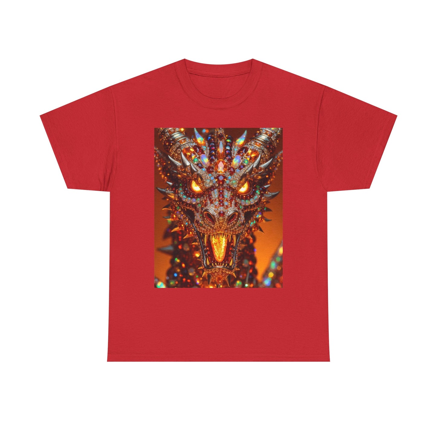 Dragon Face T-Shirt — Fiery Mythical Creature Graphic Tee