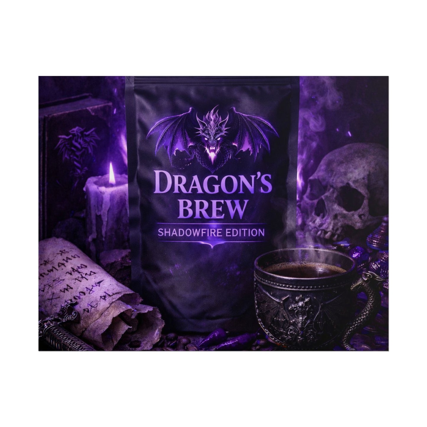 Rolled Poster — "Dragon’s Brew: Shadowfire Edition" Fantasy Poster