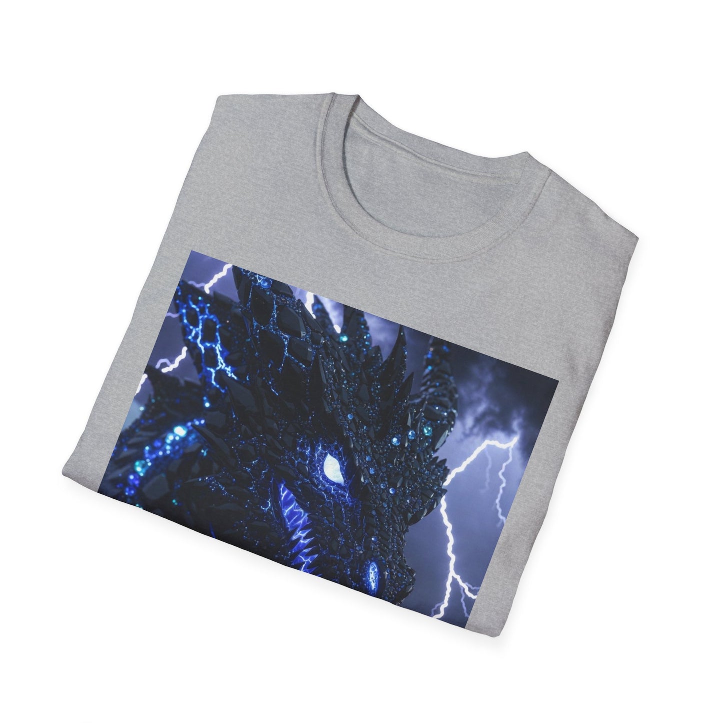 Lightning Godzilla T-Shirt – Neon Blue Monster Tee