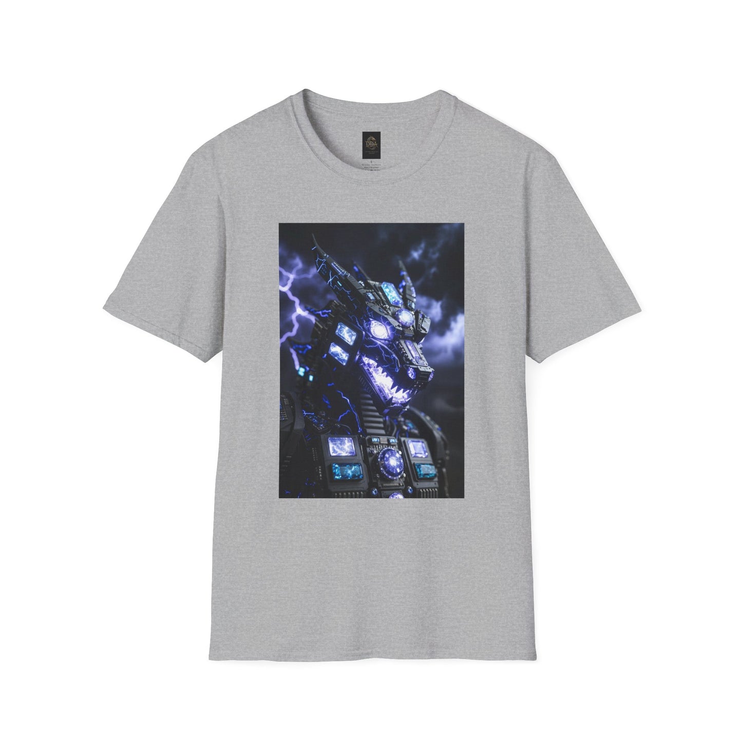 A Dragon Mech Lightning T-Shirt — Cyber Dragon Graphic Tee