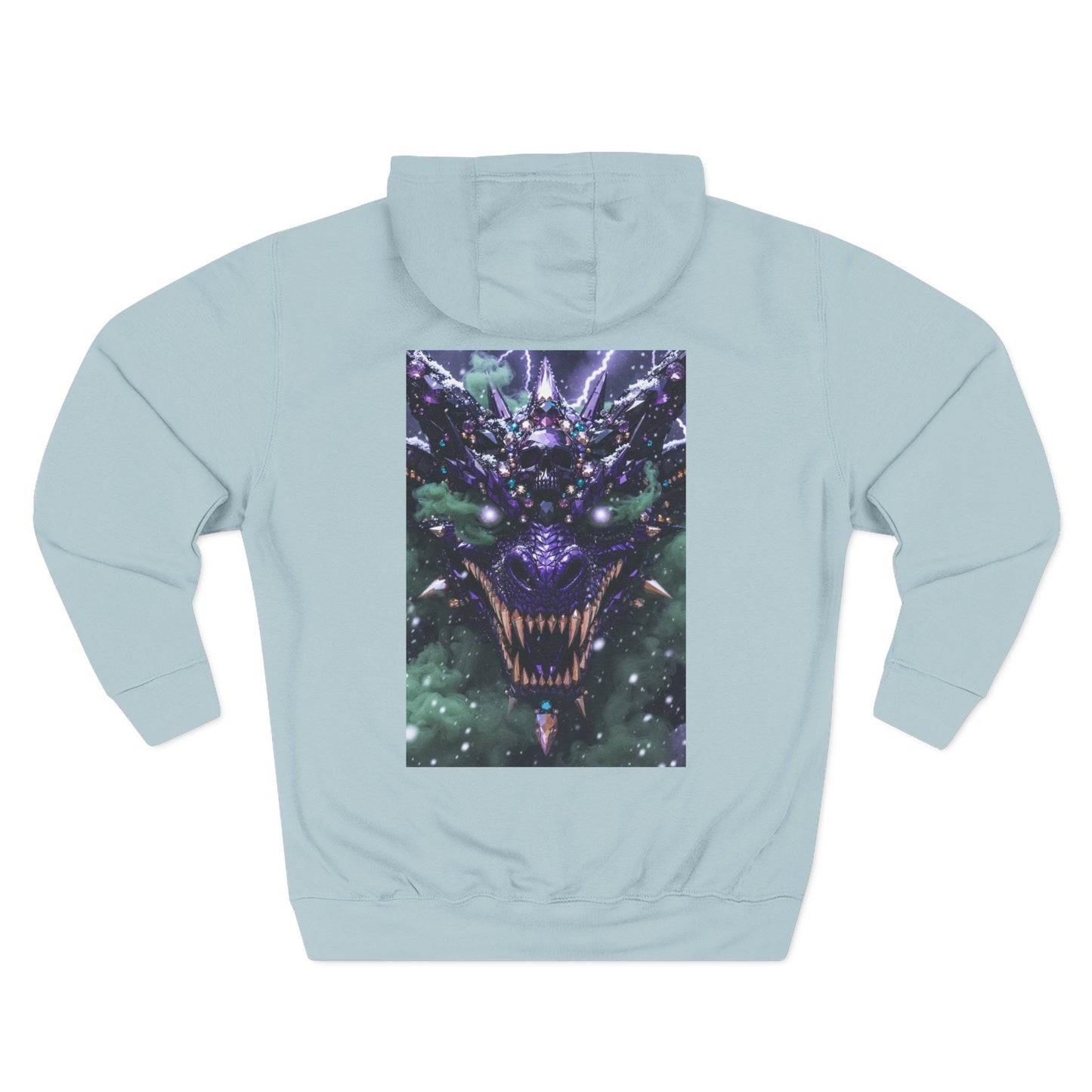 A Mystic Cosmic 🐉 Hoodie — Astral Galaxy Cat Chest Print Fleece Hoodie