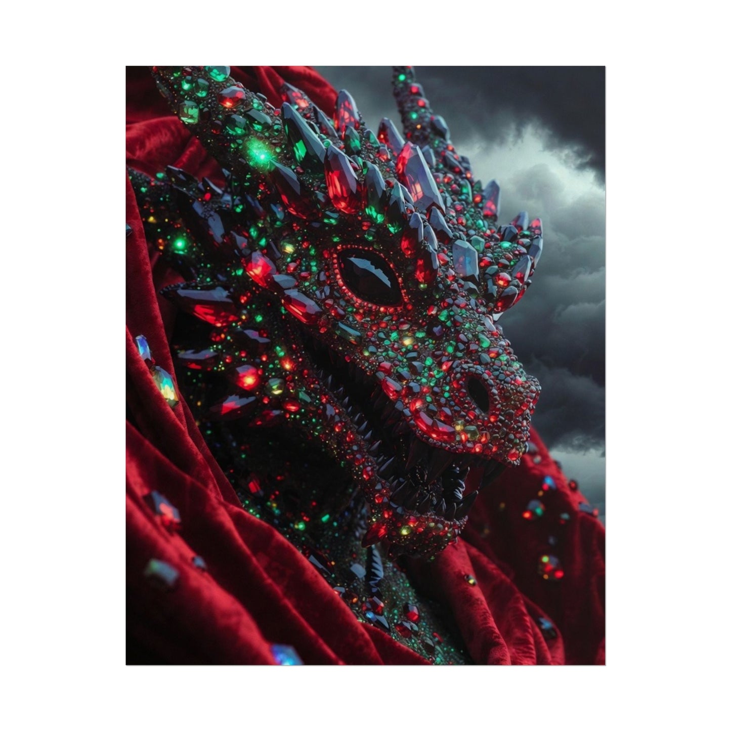 Rolled Poster — Jewel-Encrusted Dragon Art Print