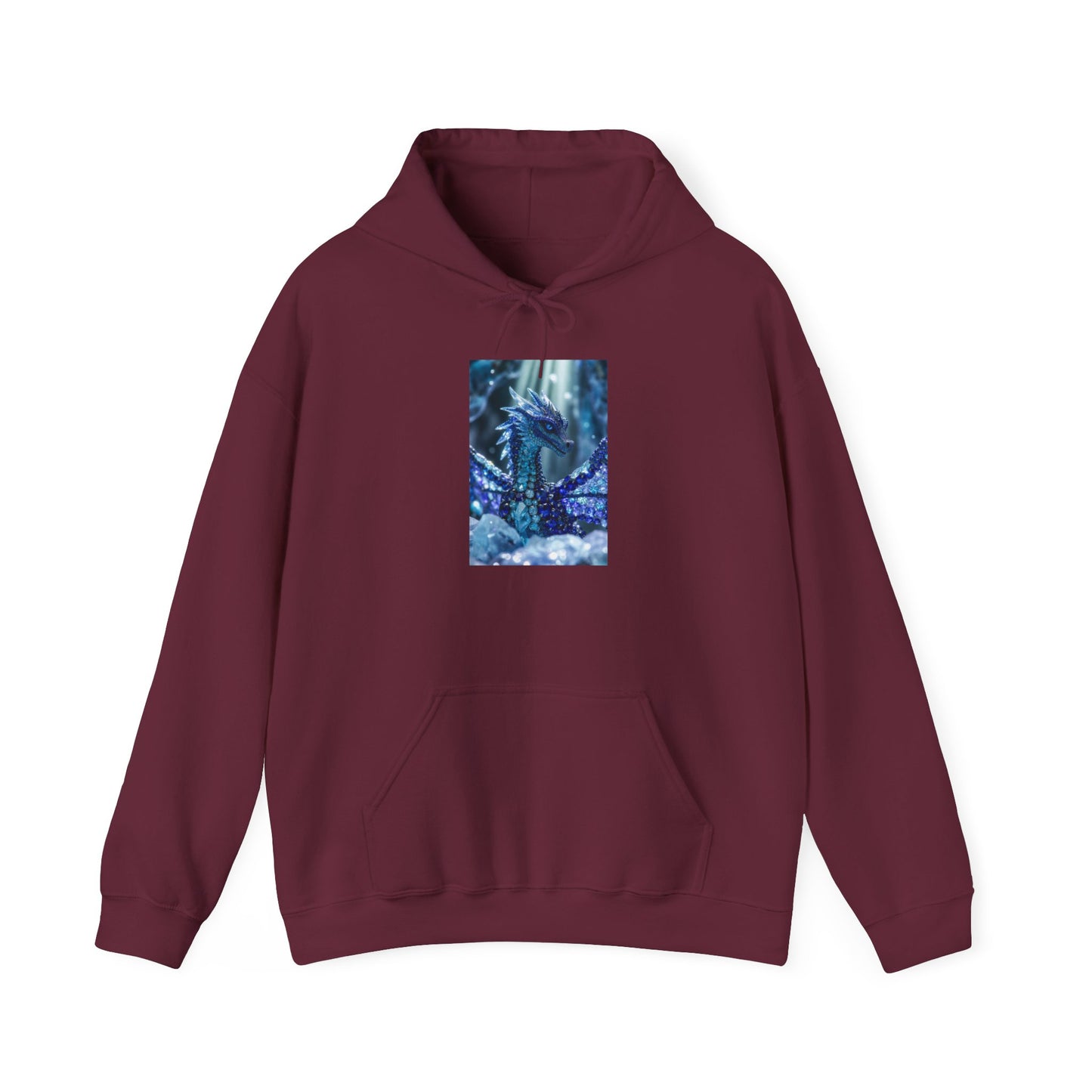 Blue Forest Dragon Hoodie — Mystic Night Scene Sweatshirt