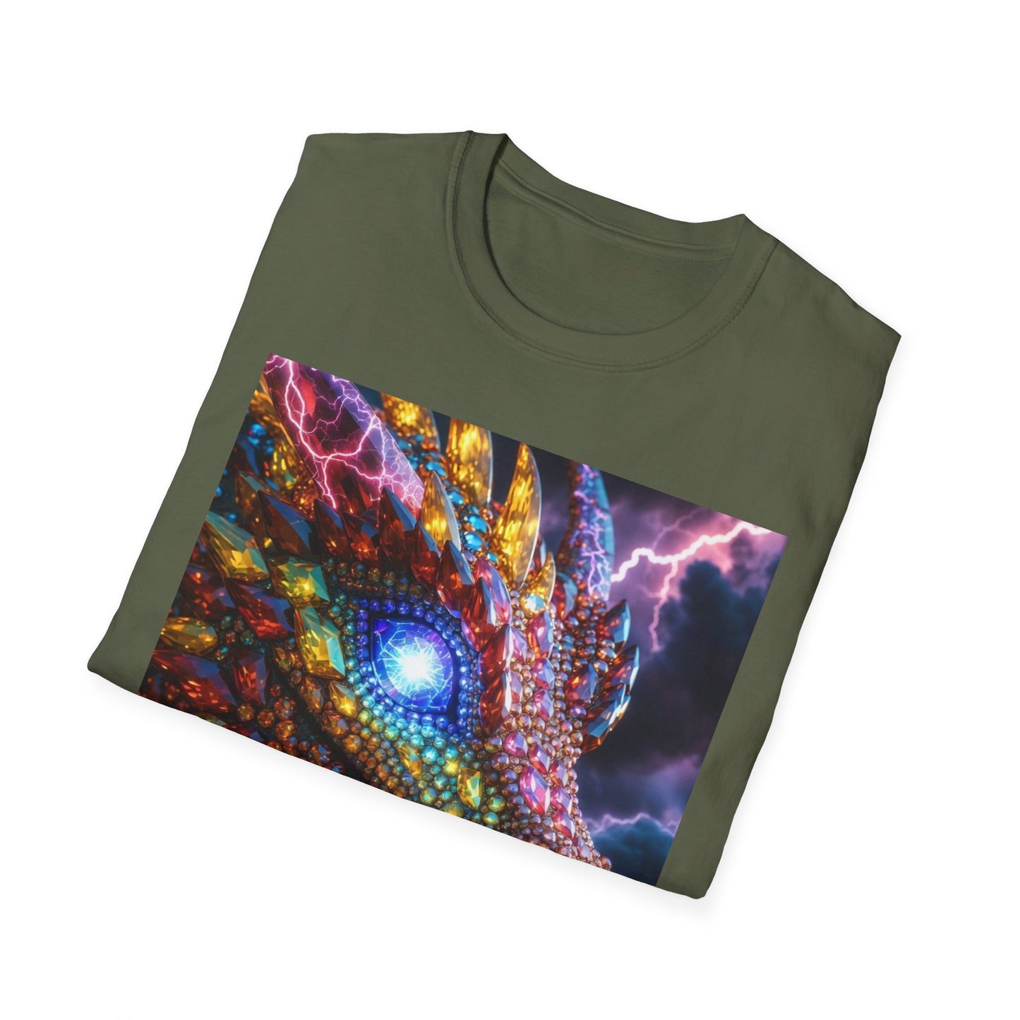 Dragon Head T-Shirt — Colorful Lightning Fantasy Graphic Tee