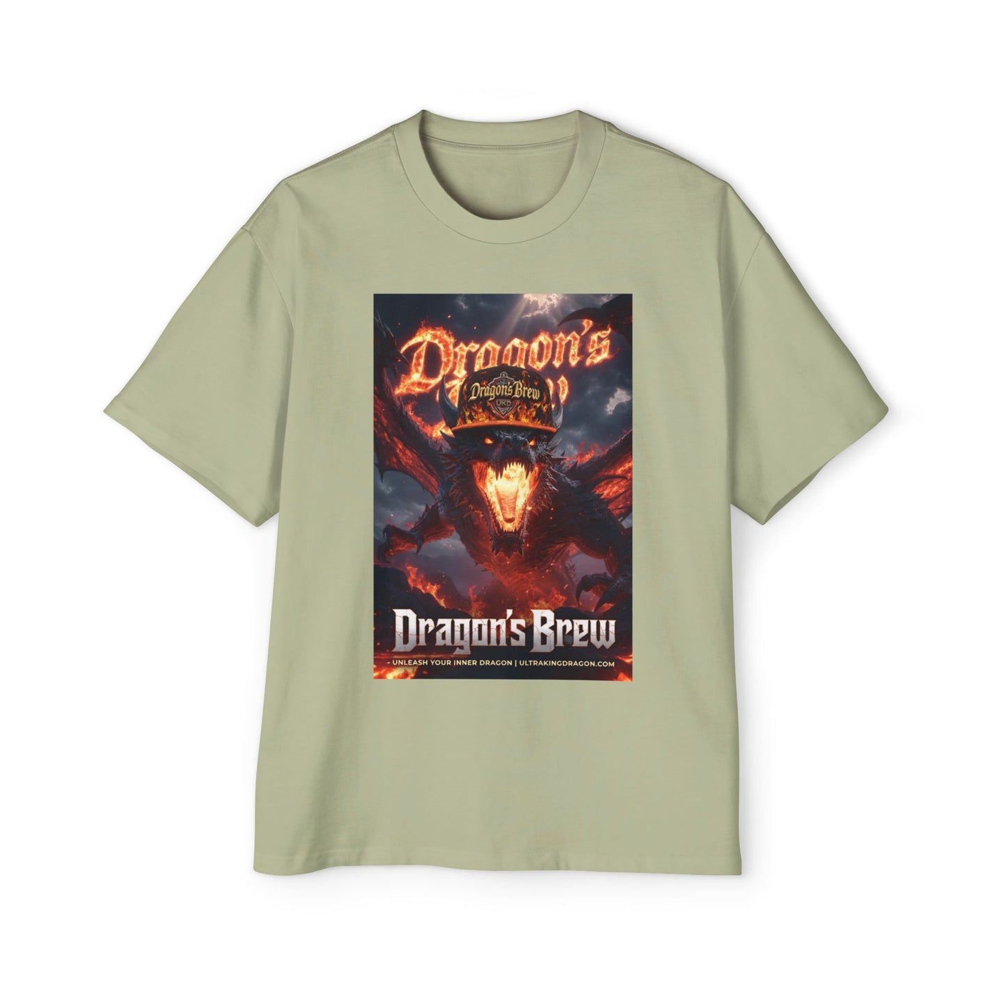 Dragon's Brew Graphic Tee — Fiery Dragon Beer Poster T-Shirt