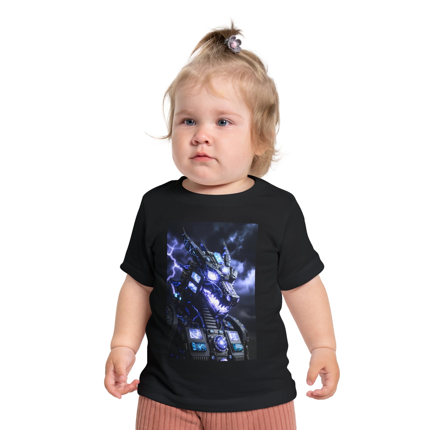 A Baby T-Shirt — Divine Dragon Armor Lightning Robot Graphic