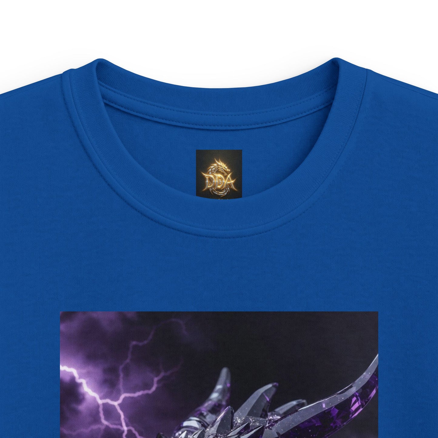 Kids Dragon Tee — Purple Lightning Dragon Graphic T-Shirt for Boys & Girls