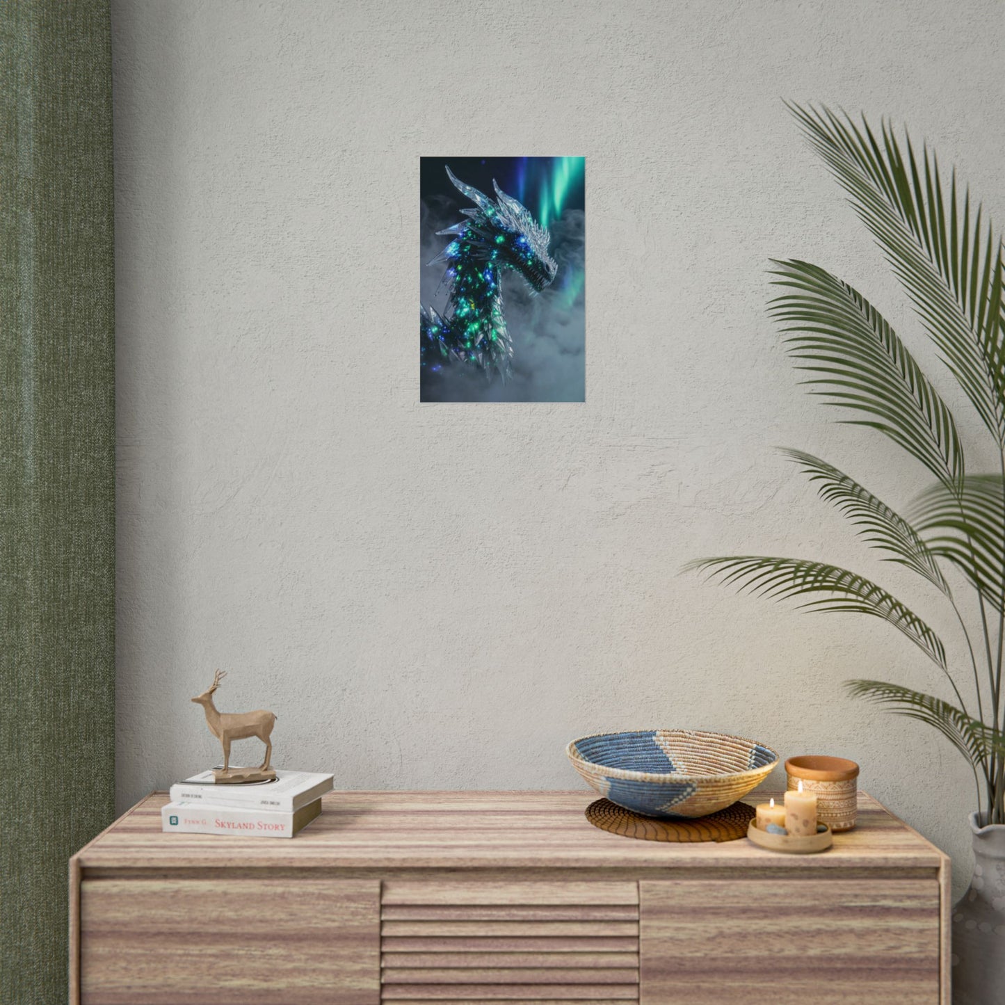 Crystal Dragon Poster – Fantasy Wall Art Rolled Print