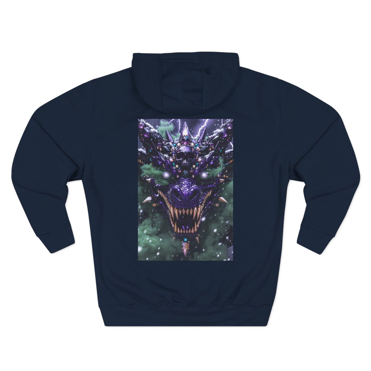 A Mystic Cosmic 🐉 Hoodie — Astral Galaxy Cat Chest Print Fleece Hoodie