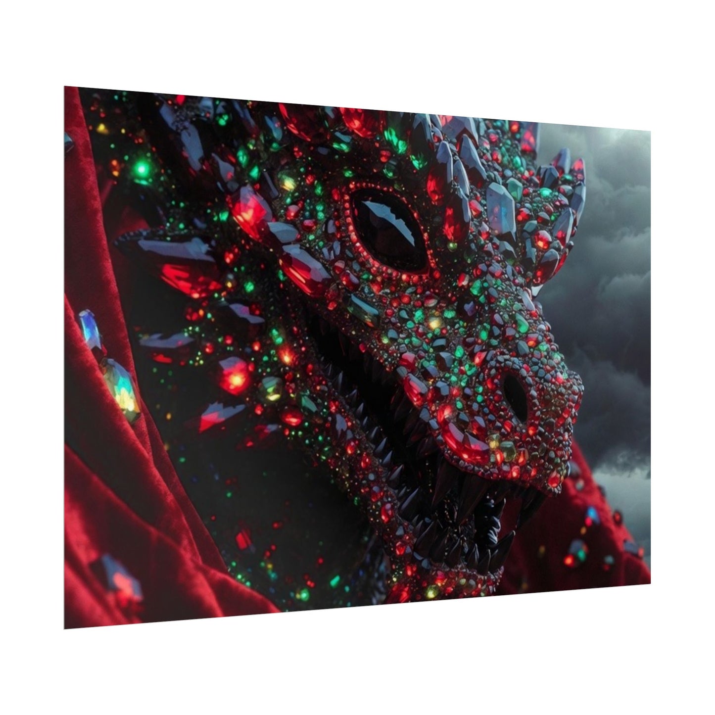 Rolled Poster — Jewel-Encrusted Dragon Art Print