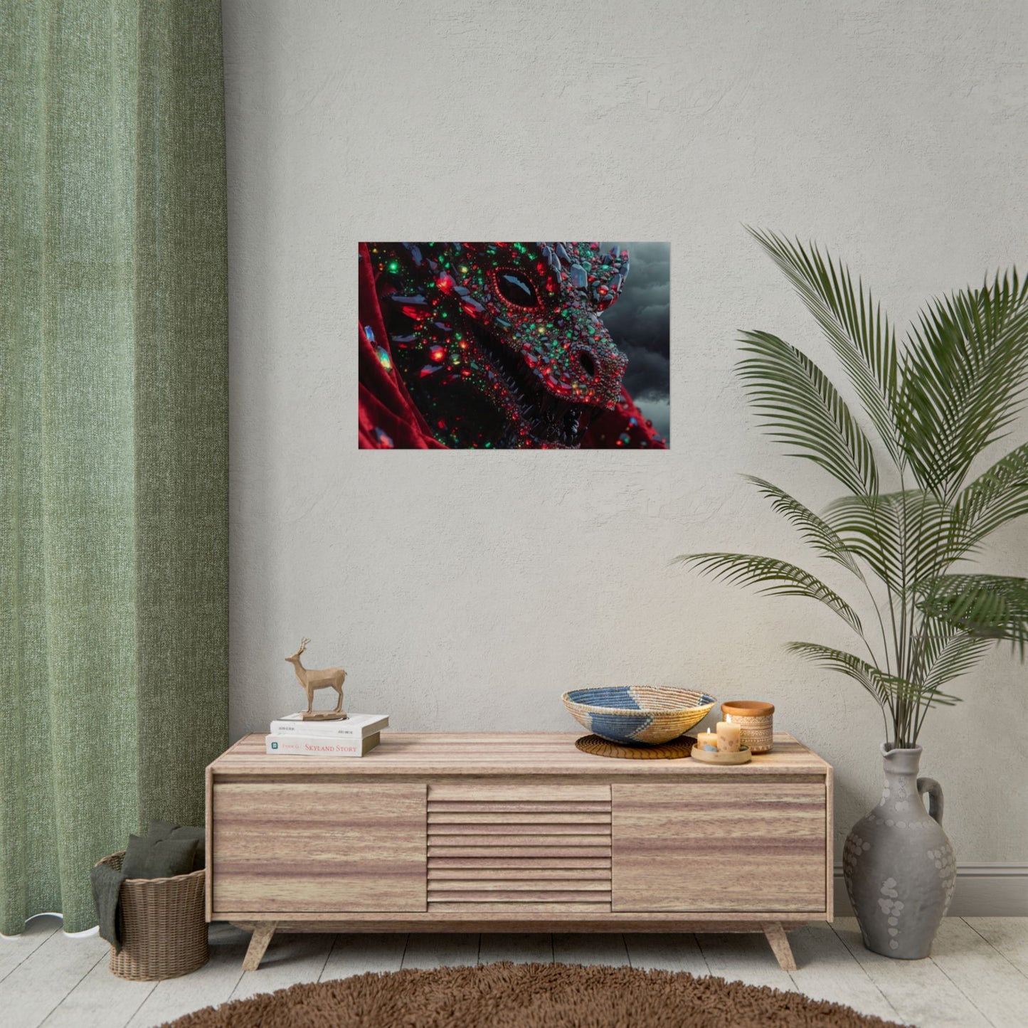 Rolled Poster — Jewel-Encrusted Dragon Art Print