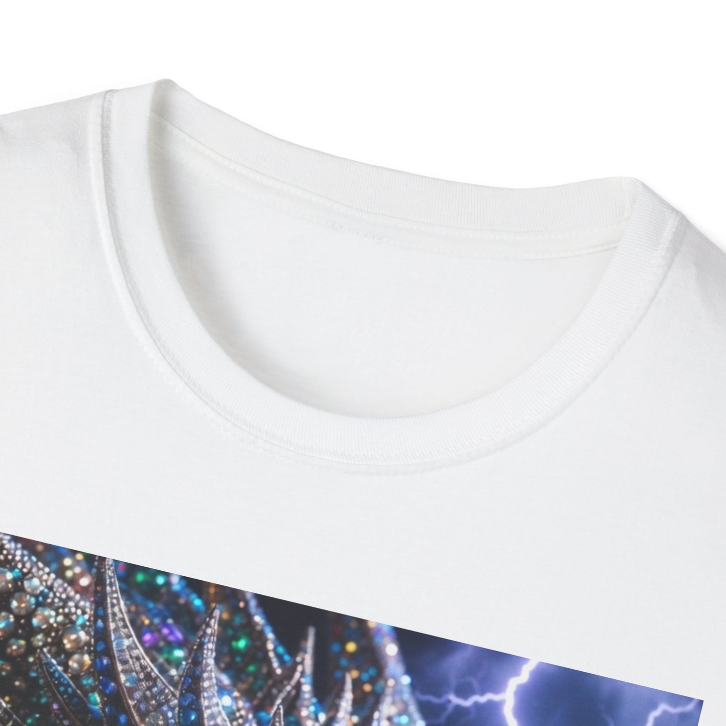 Dragon Lightning T-Shirt — Neon Crystal Fantasy Graphic Tee