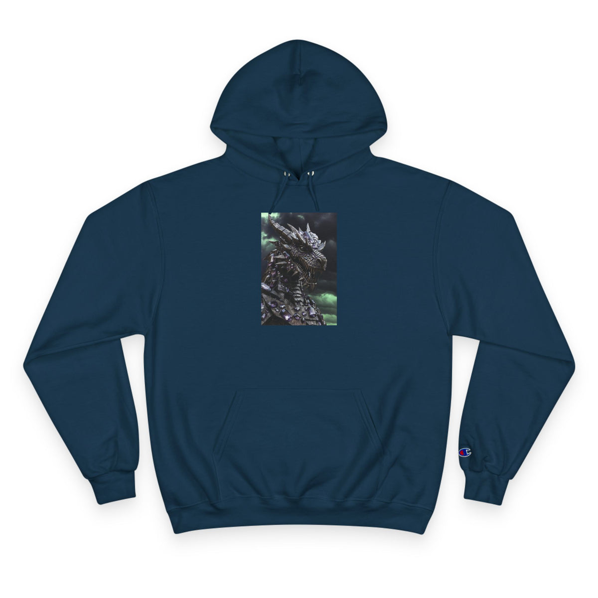 A Champion Hoodie with Artistic Dragon Design - Cozy Streetwear for Creative Souls, Perfect for Gifts, Festivals, and Everyday Wear