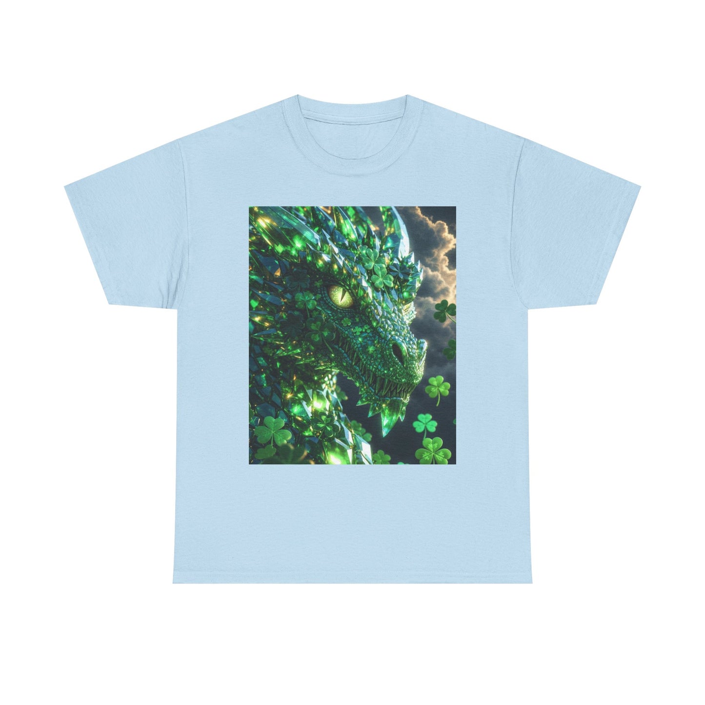 St. Patrick’s Day Green Dragon T-Shirt — Lucky Shamrock Fantasy Tee