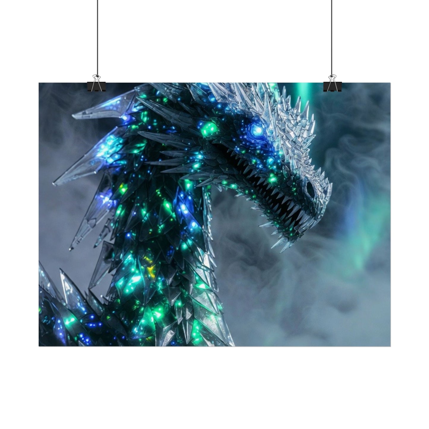 Crystal Dragon Poster – Fantasy Wall Art Rolled Print