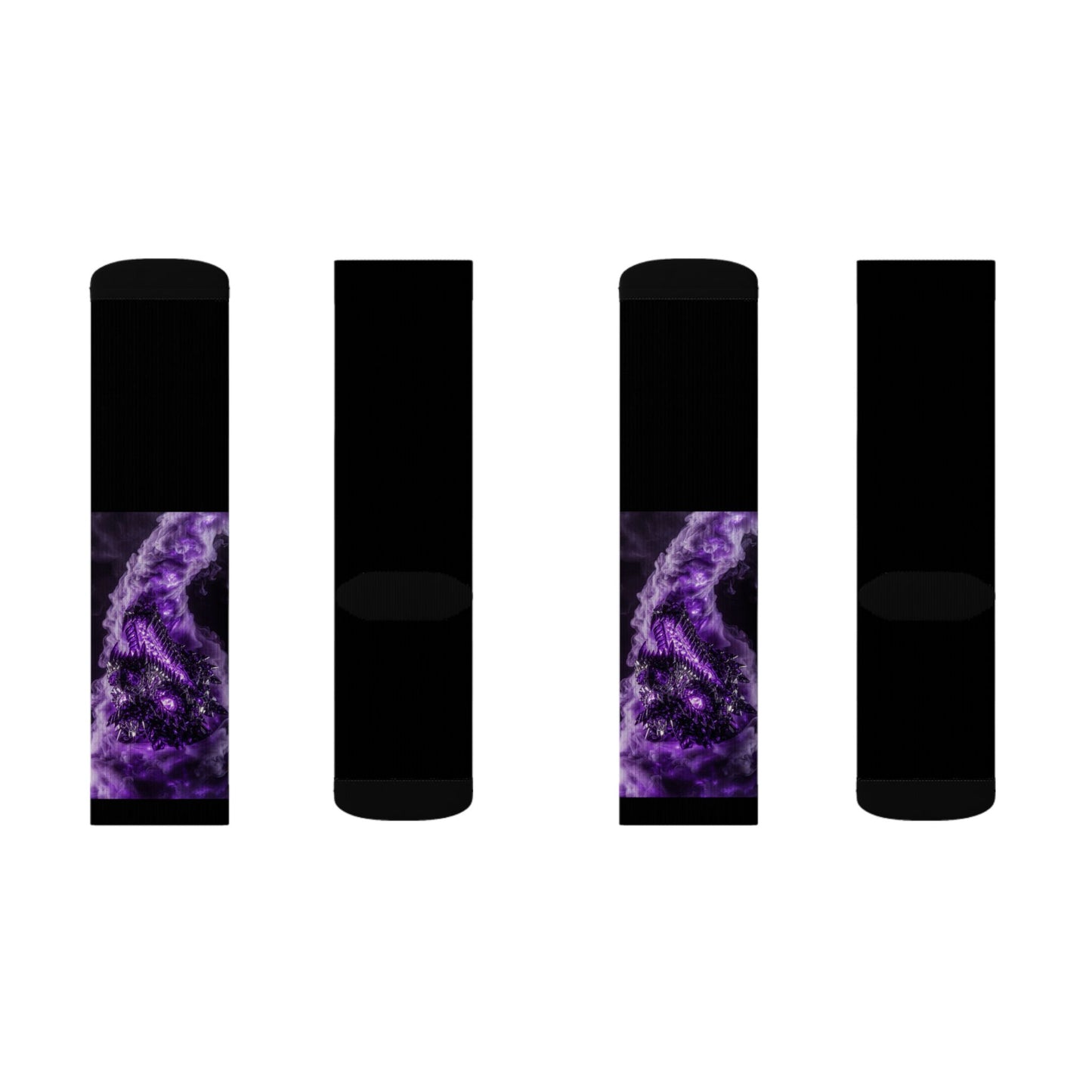 Tie-Dye Purple Circle Sublimation Socks — Vibrant Retro Crew Socks