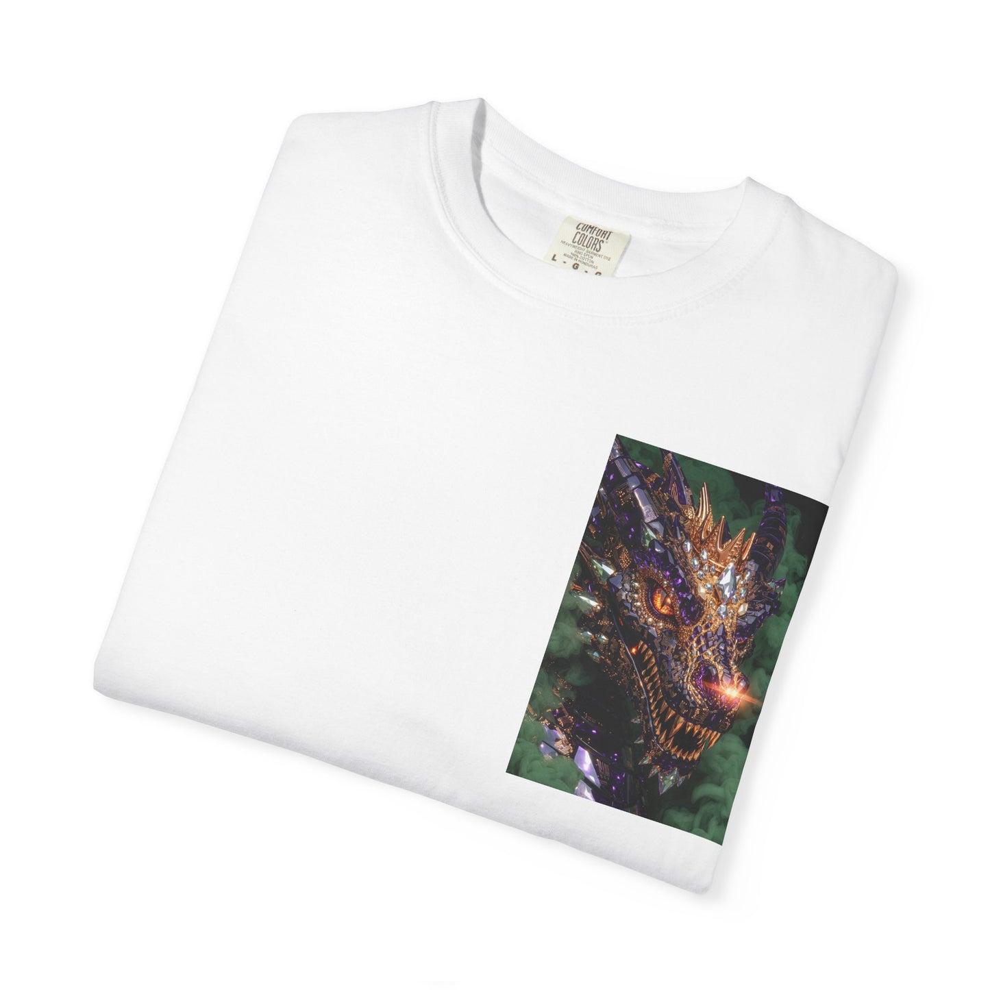Dragon Pocket Graphic T‑Shirt — Fiery Fantasy Chest Print