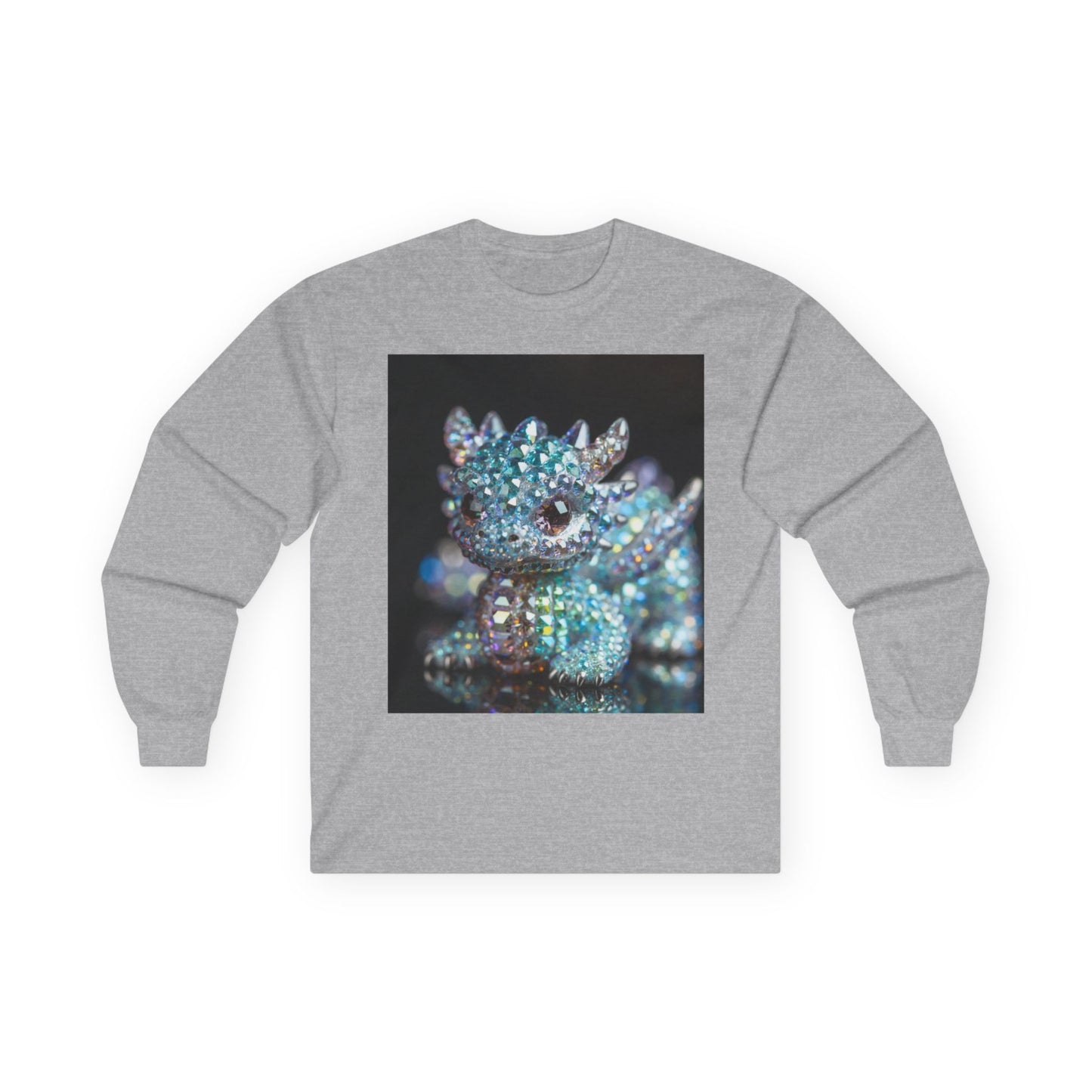 Crystal Bejeweled Dragon Long Sleeve Tee