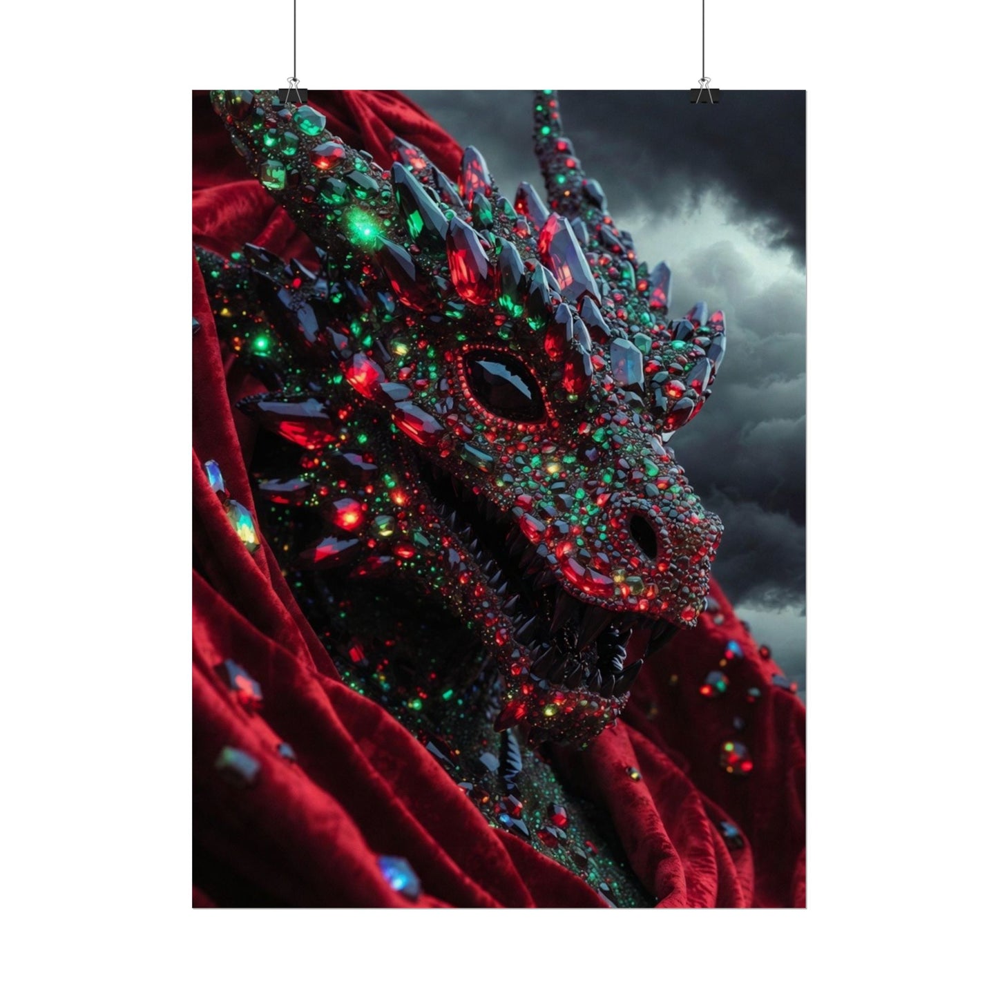 Rolled Poster — Jewel-Encrusted Dragon Art Print