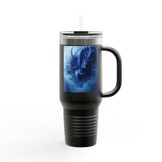 Dragonscale Insulated Travel Mug, Fantasy Drinkware for Adventurers, Customizable, Coffee Cup, 40oz Tumbler, Perfect for Gifts