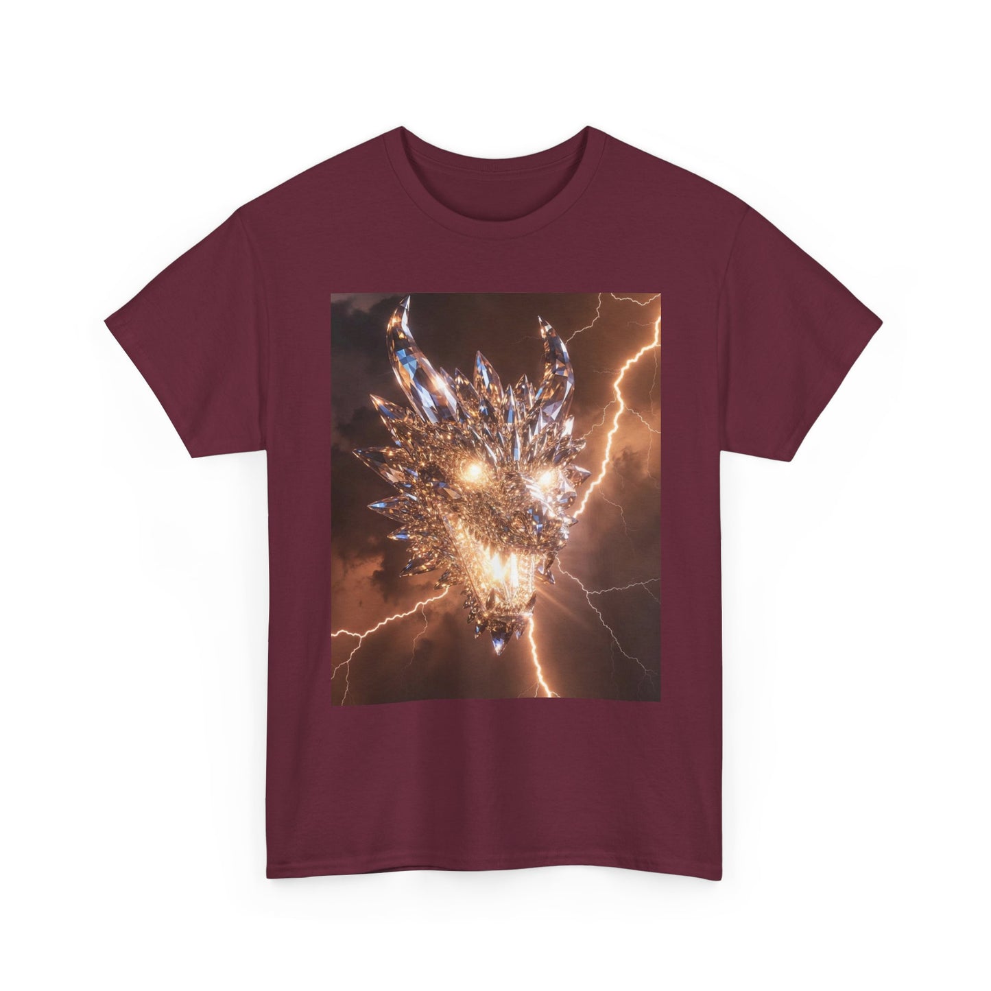 Dragon Lightning Graphic Tee — Fiery Electric Fantasy T-Shirt