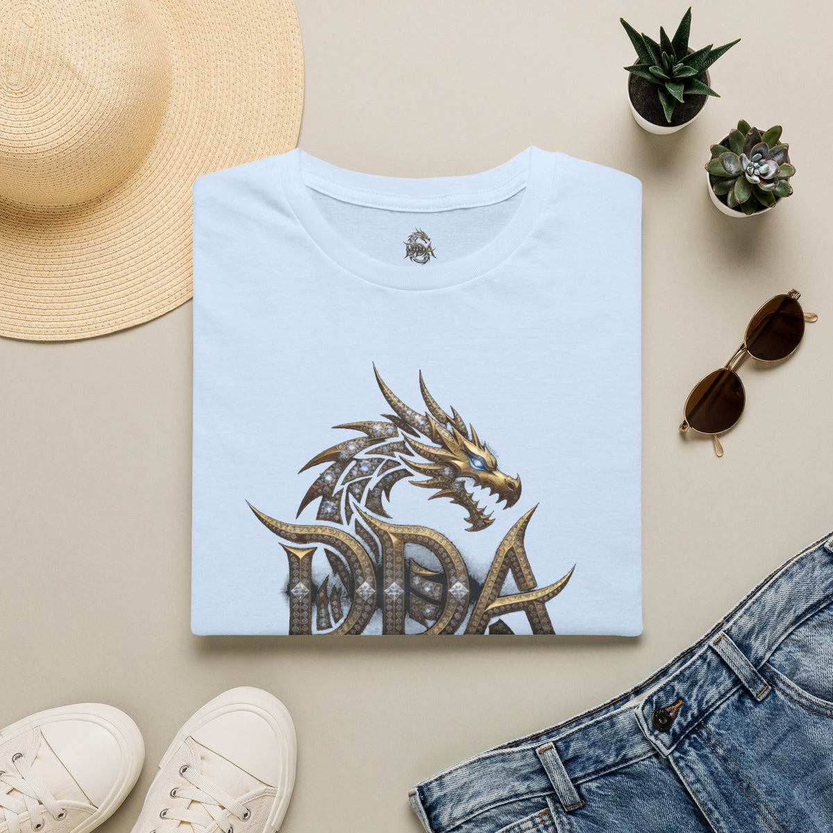 Dragon Logo Pocket T-Shirt — "DDA Divine Dragon Armor" Chest Patch