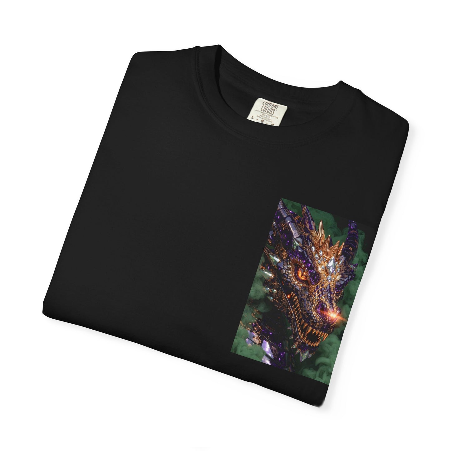 Dragon Pocket Graphic T‑Shirt — Fiery Fantasy Chest Print