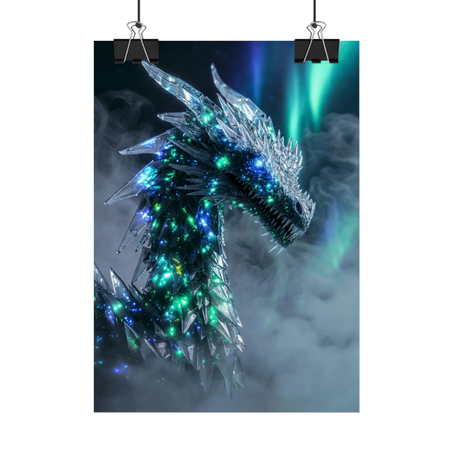 Crystal Dragon Poster – Fantasy Wall Art Rolled Print