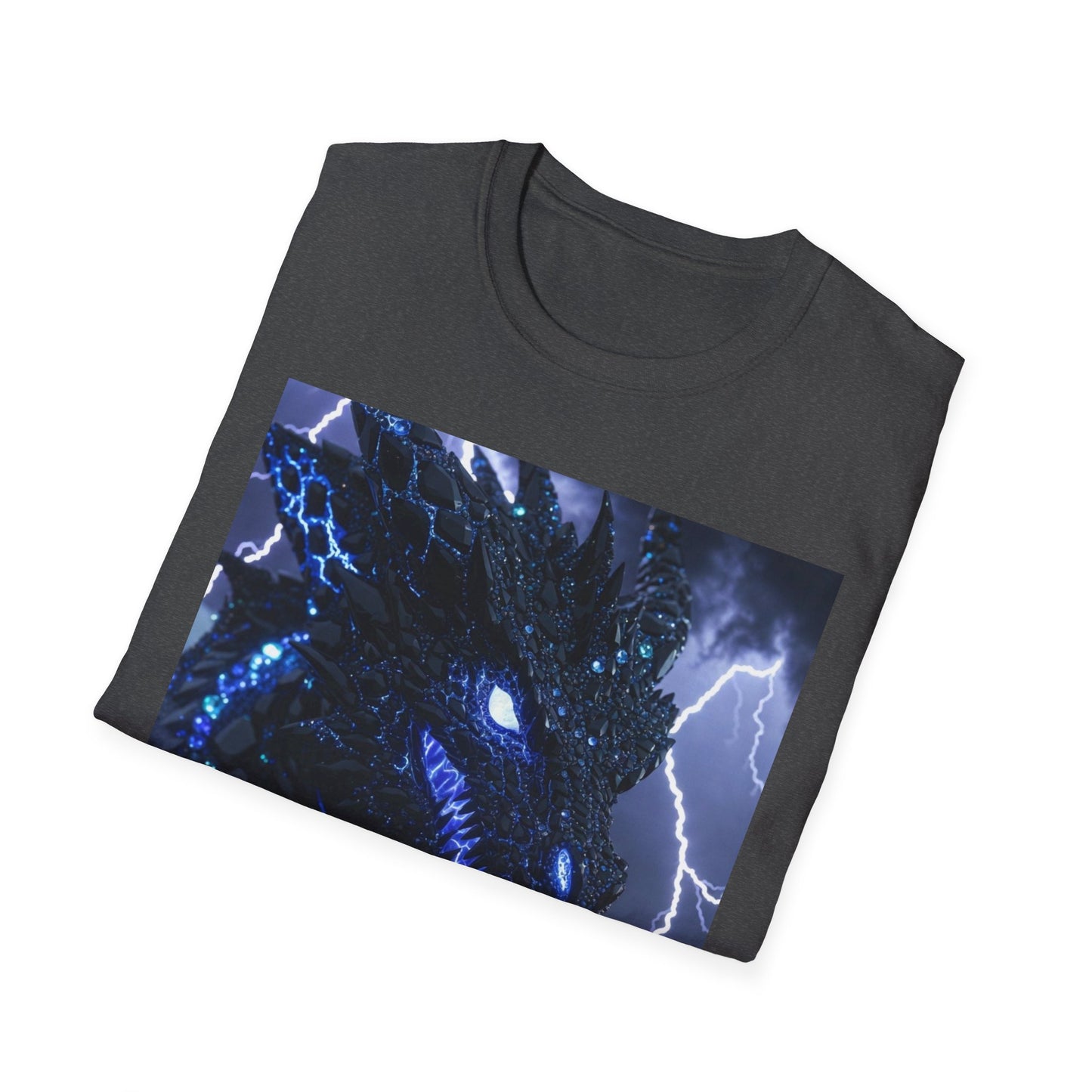 Lightning Godzilla T-Shirt – Neon Blue Monster Tee