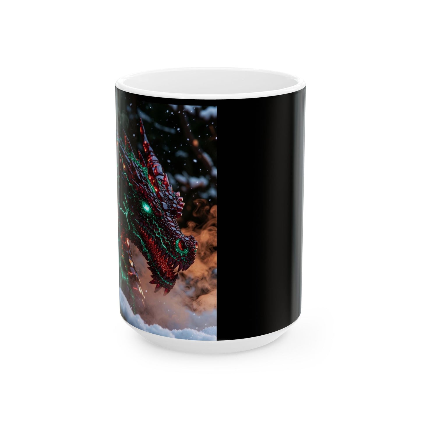 Dragon Christmas Ceramic Mug — Festive Fantasy Holiday Coffee Cup (11oz/15oz)