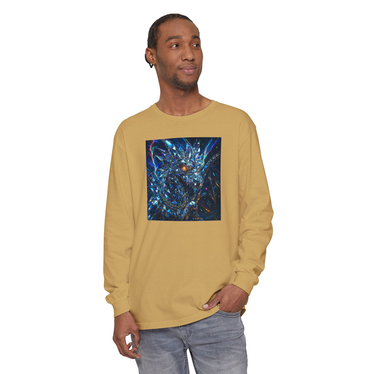 A Glass Dragon Garment-dyed Long Sleeve T-Shirt