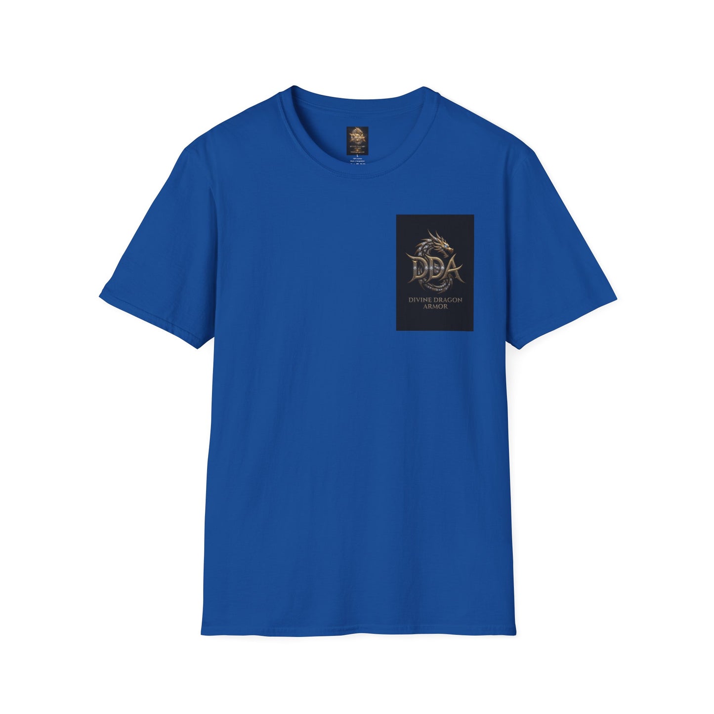 #1 Selling Dragon Logo Pocket T-Shirt — "DDA Divine Dragon Armor" Chest Patch