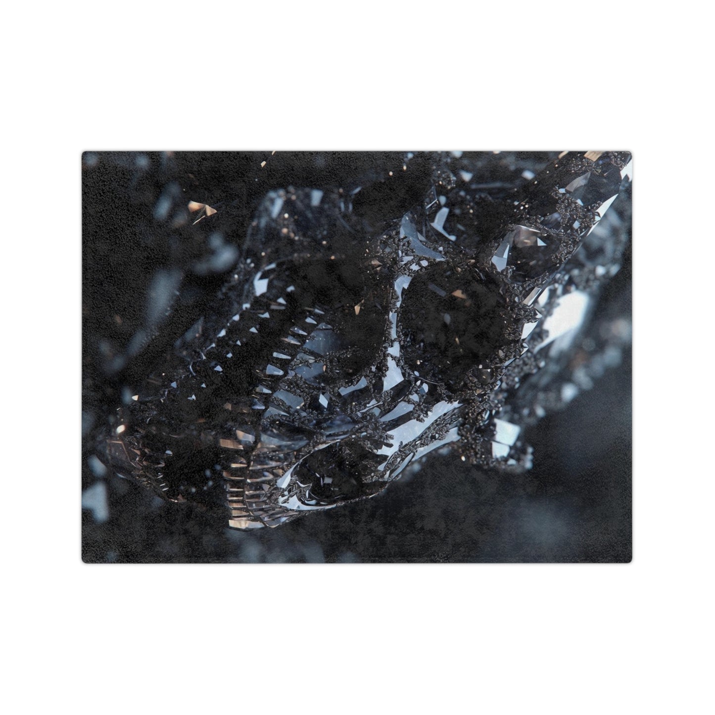 Velveteen Blanket — Dark Crystal Skull Microfiber Throw
