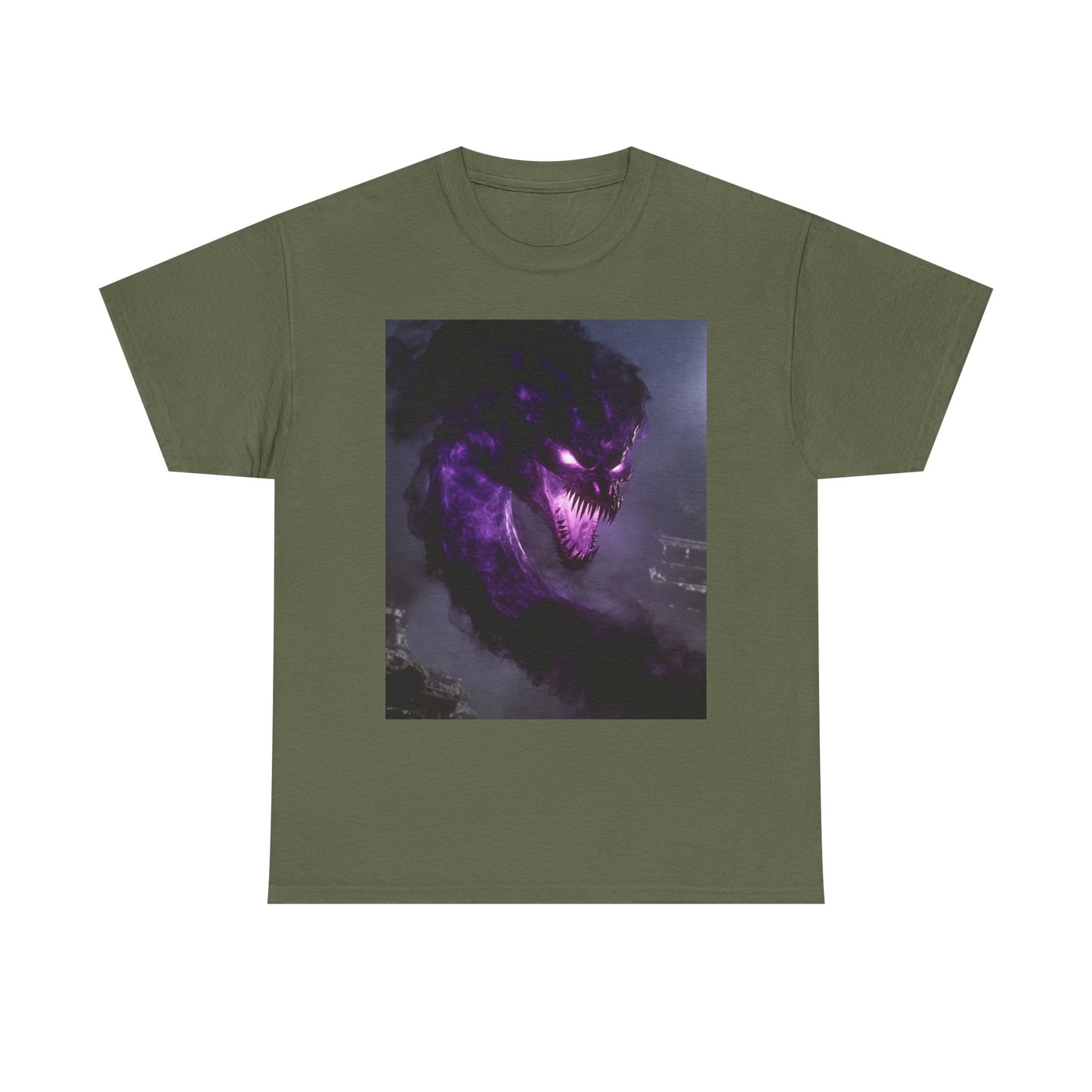 Divine Purple Dragon Ghost Heavy Cotton Tee