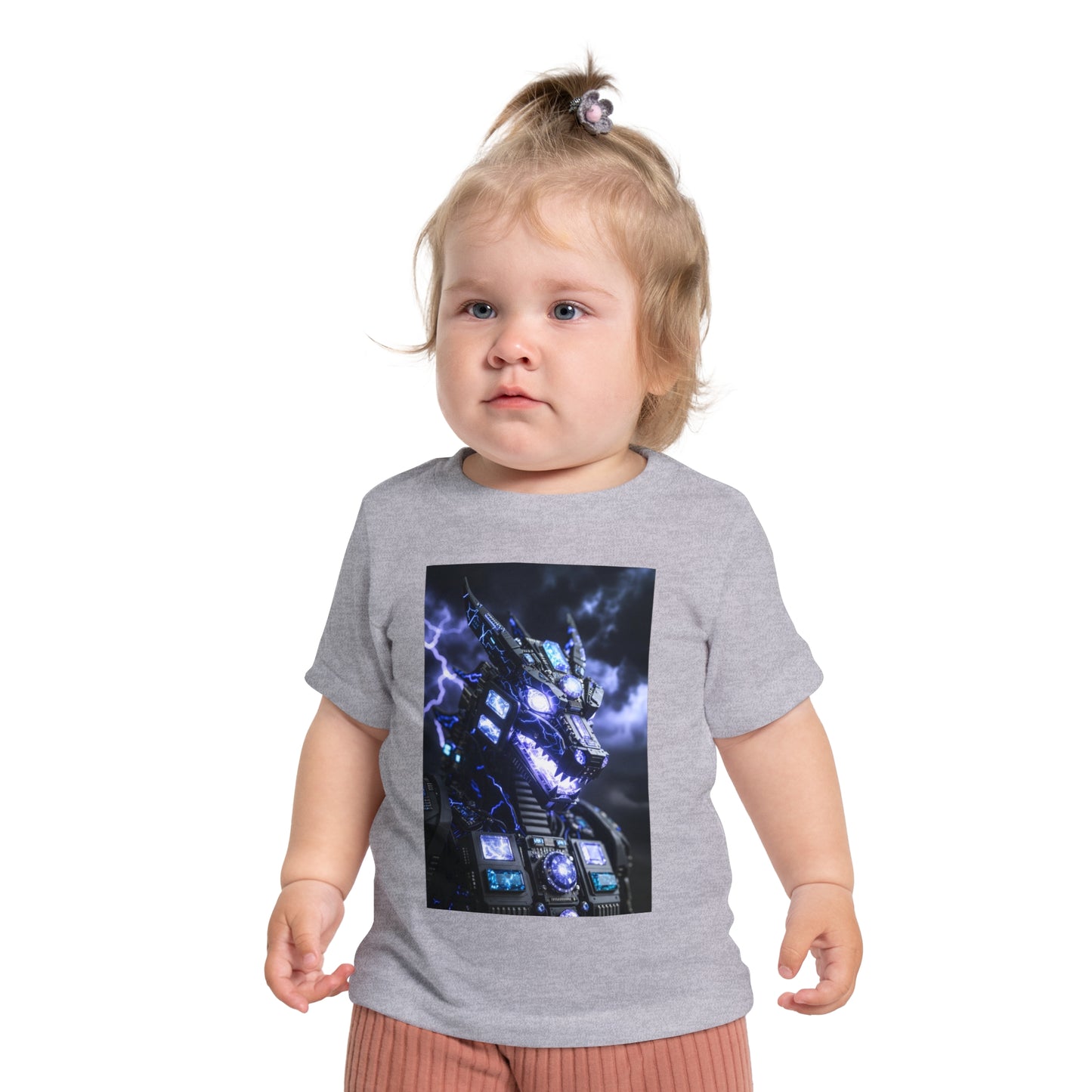 A Baby T-Shirt — Divine Dragon Armor Lightning Robot Graphic